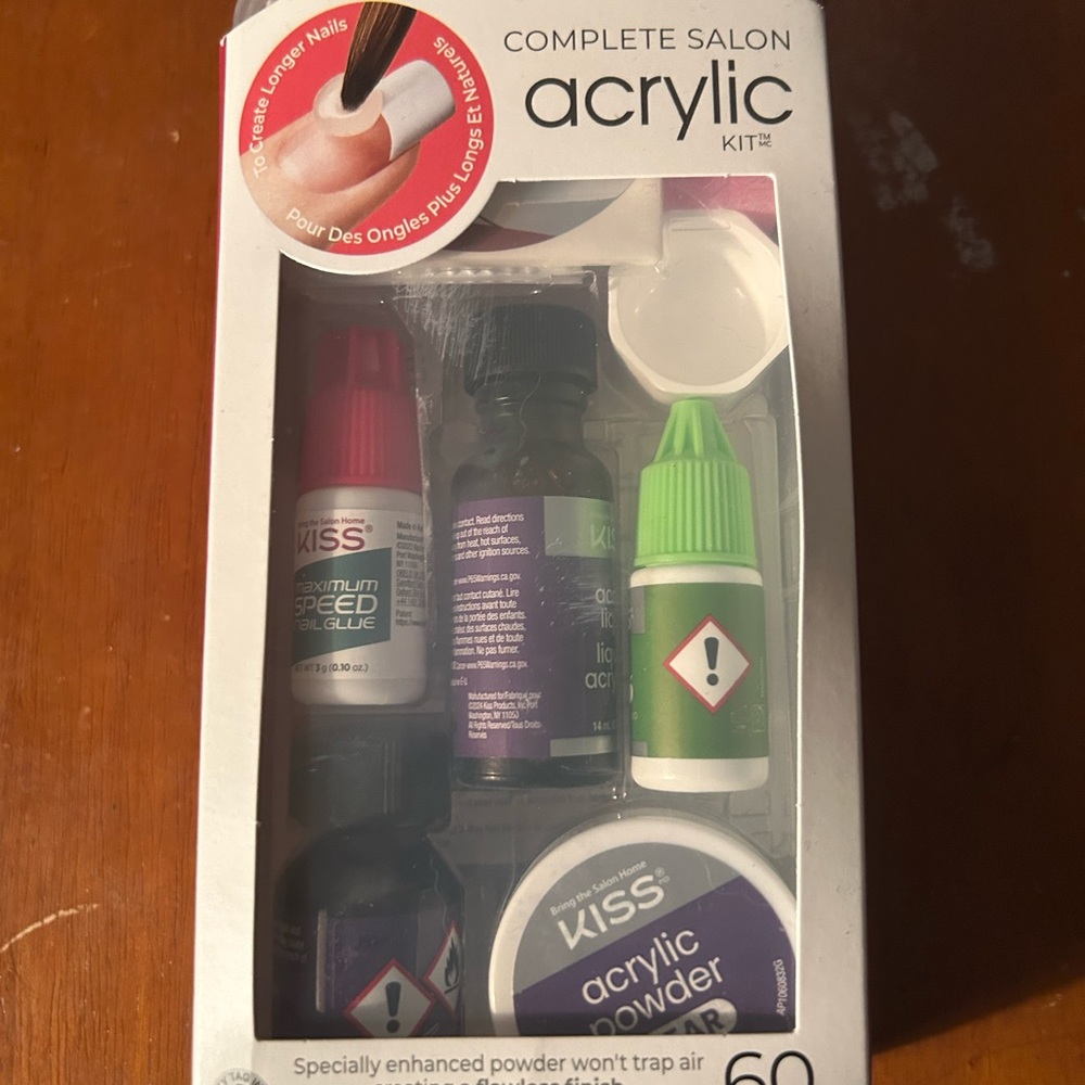 Kiss Salon Acrylic Nail Kit with Natural Tips